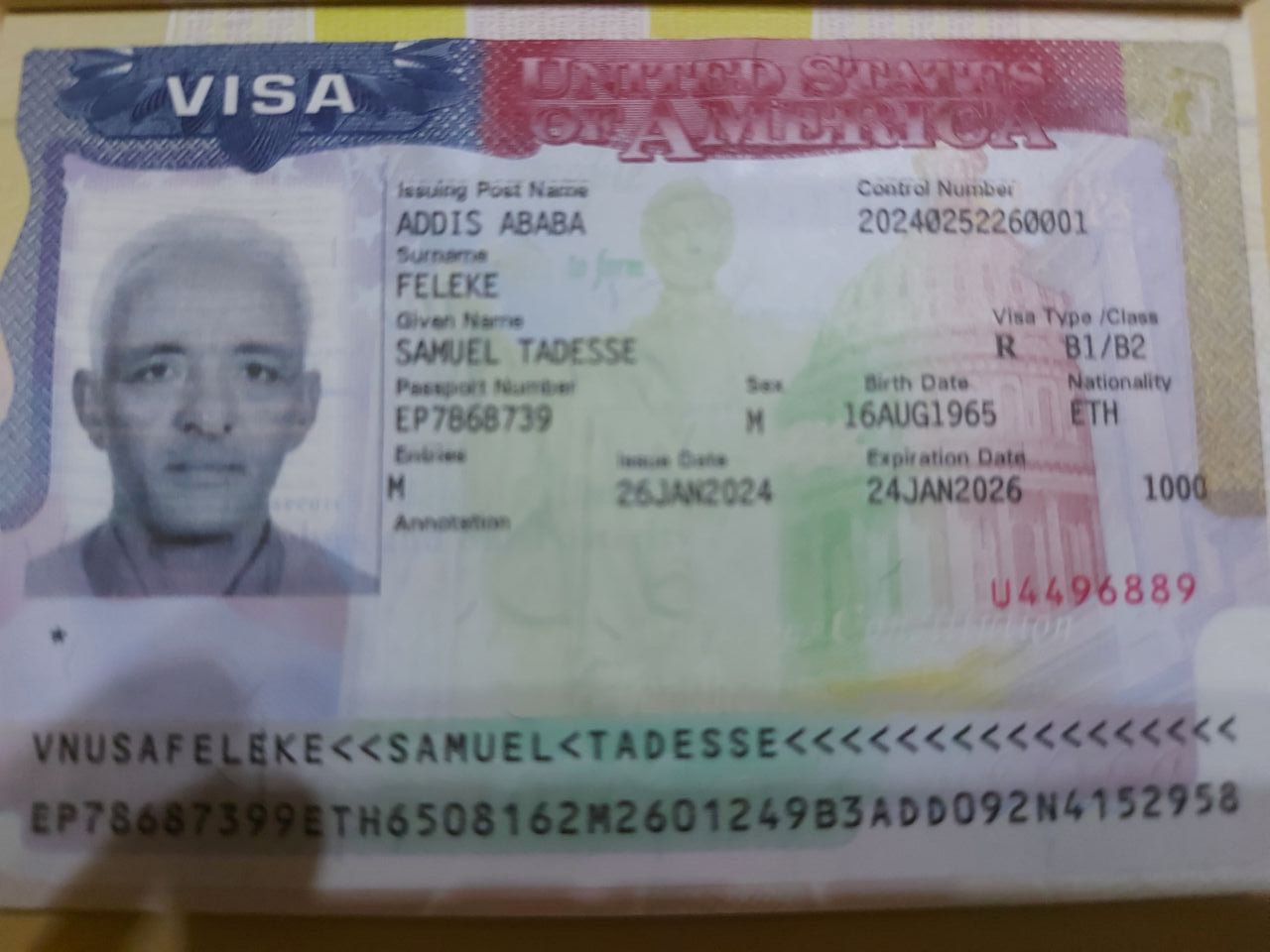 Samuel Visa Approval